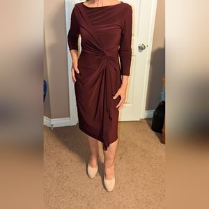 Red Ralph Lauren Midi Dress Size 6